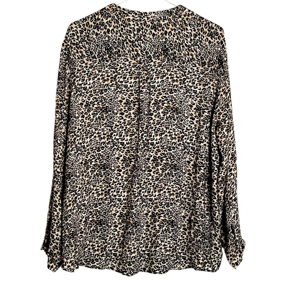 EUC | Zara | Leopard Print Long Sleeve Blouse | Size XL - Picture 4 of 11